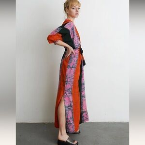Letsa Wrap Dress in Carmine from Osei Duro.